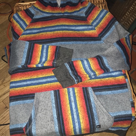 Colorful Fleece hoodie sz Medium - Picture 2 of 2